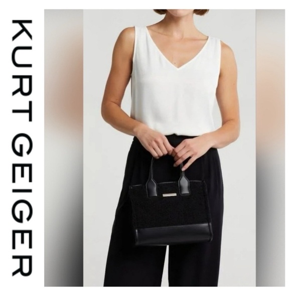 Kurt Geiger Small Faux Shearling Tote Bag NWT - Picture 7 of 10